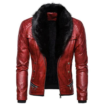 Veste en cuir élégante pour homme, qualité luxe