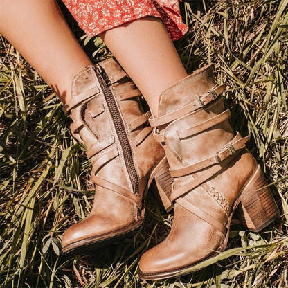 Bottes en cuir pour femmes Design élégant classique