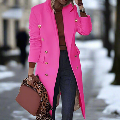 Trench-coat long élégant femme classique