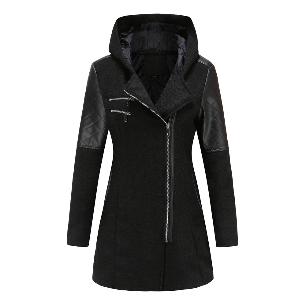 Manteau femme stylé Asymétrique Matelassé