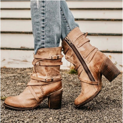Bottes en cuir élégantes pour femmes