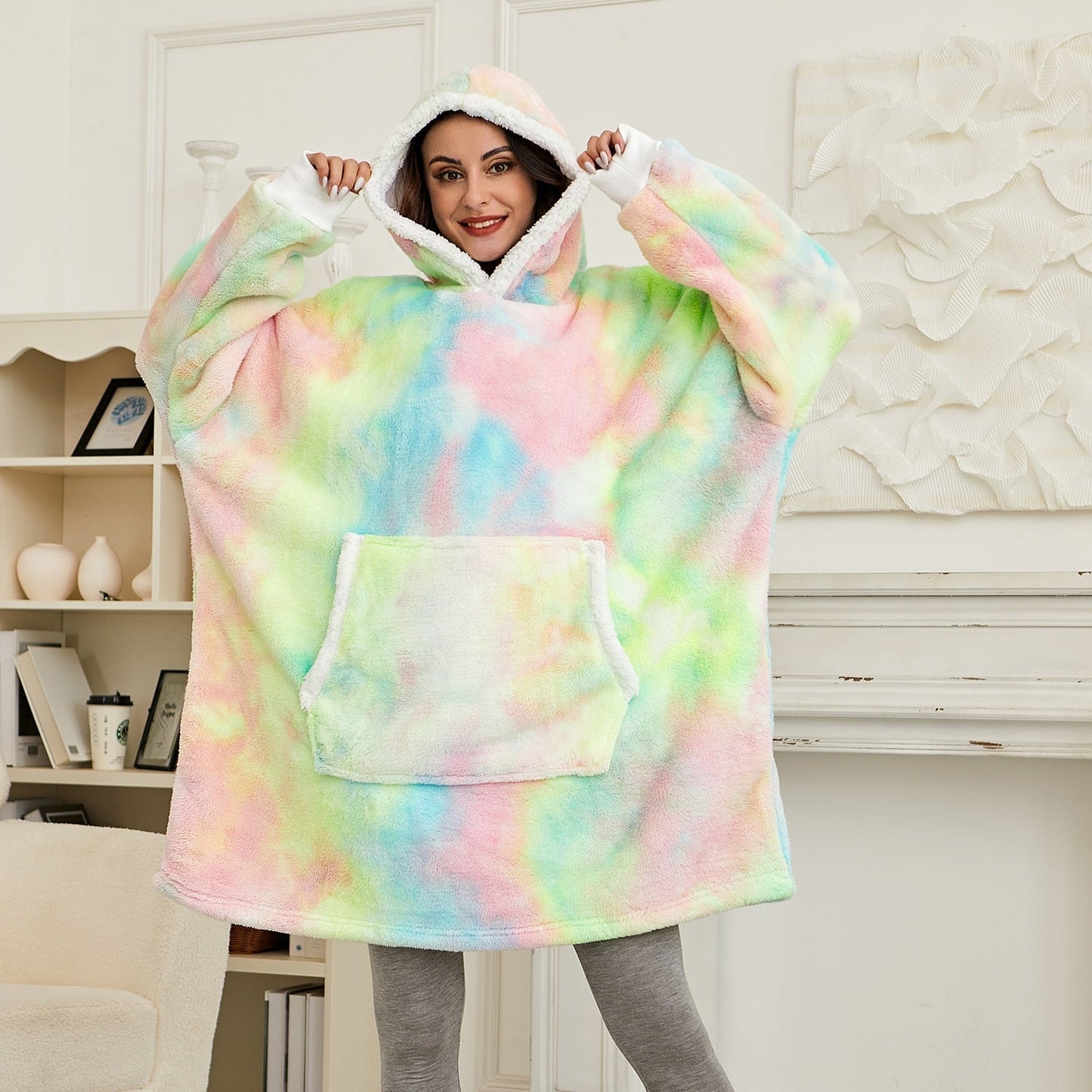 Grand pull à capuche oversize pour femme