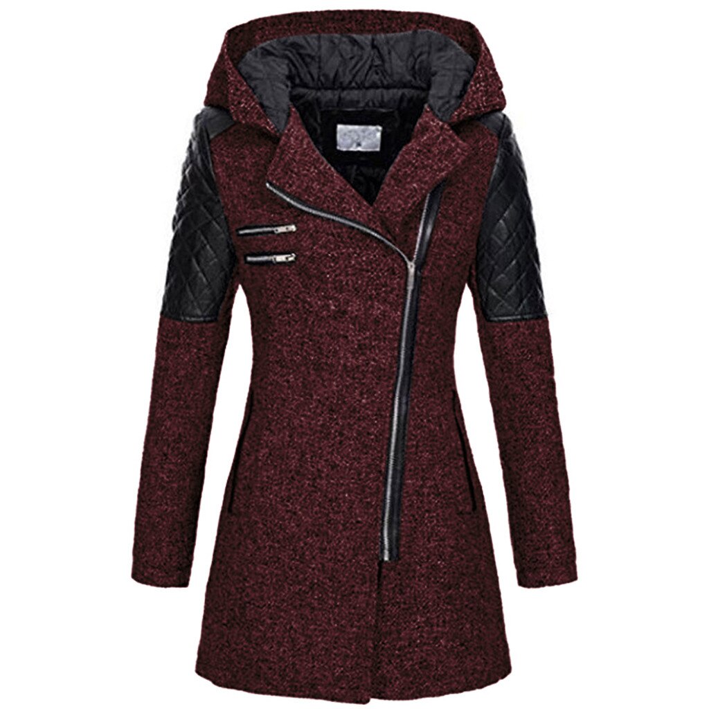 Manteau femme stylé Asymétrique Matelassé