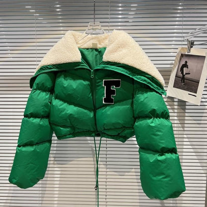 Blouson court style parka rétro pour femme
