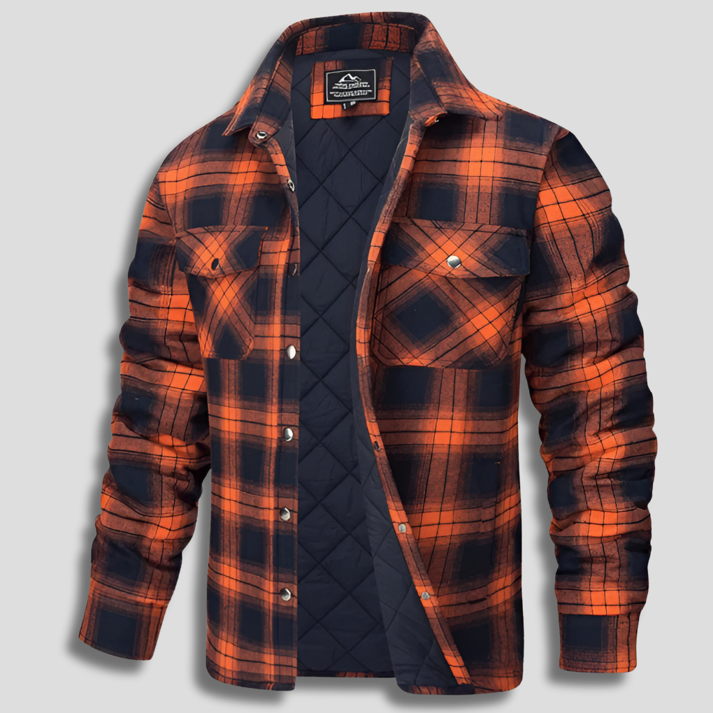 Chemise à carreaux en coton aspect flanelle