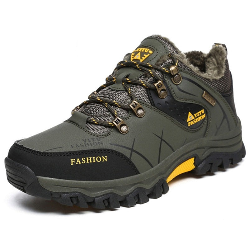 Bottes d'hiver pour hommes imperméables en cuir