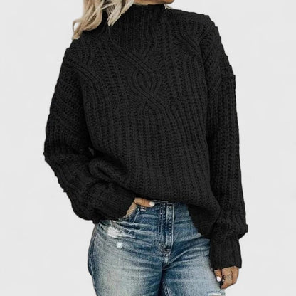Damen Winterpullover Langarm Gerippt Modern - IdealeKleiden