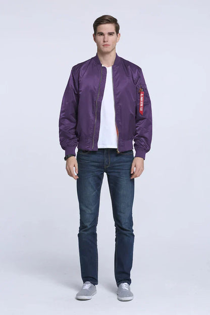 Blouson d'aviateur en cuir au look vintage cool