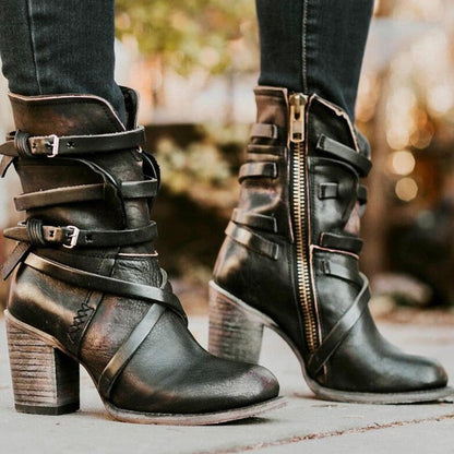Bottes en cuir pour femmes Design élégant classique
