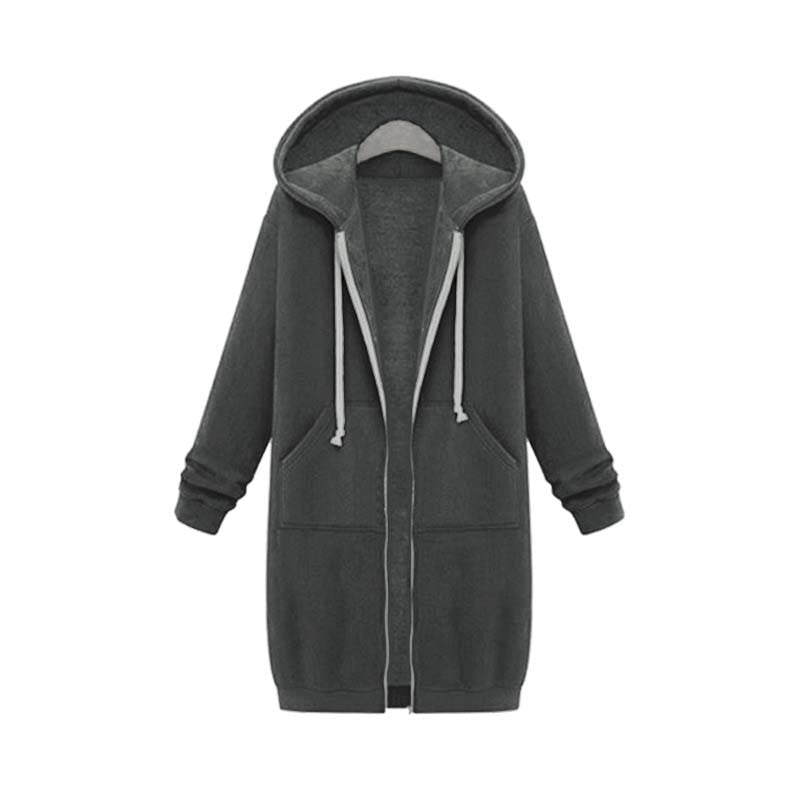 Veste sweat femme longue et élégante