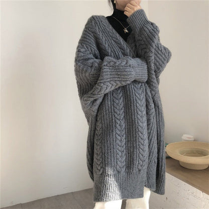 Gilet en laine doux oversize pour femme