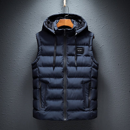Gilet matelassé à capuche chaud pour homme