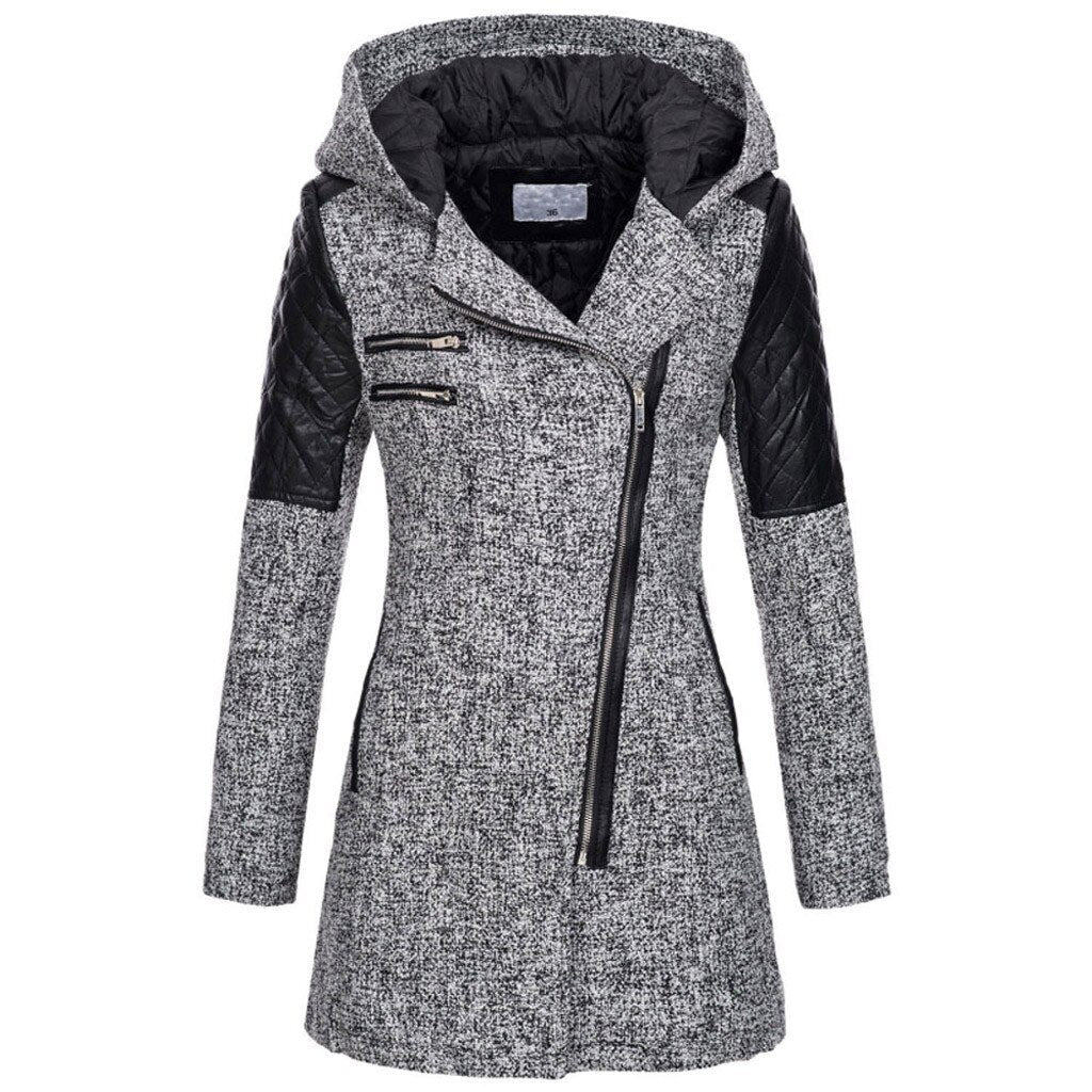 Manteau femme stylé Asymétrique Matelassé