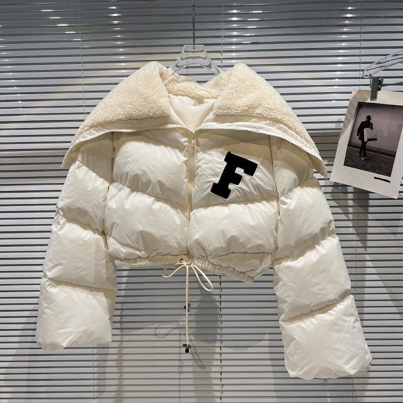 Blouson court style parka rétro pour femme