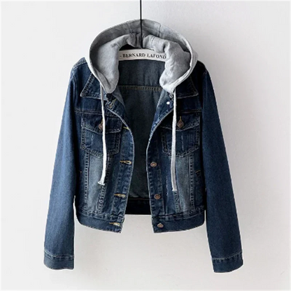 Jeans femme avec capuche amovible