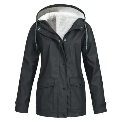 Veste de pluie élégante pour femme, chaude