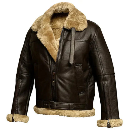 Blouson en cuir pour homme Style bomber Look élégant