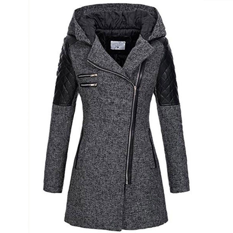 Manteau femme stylé Asymétrique Matelassé