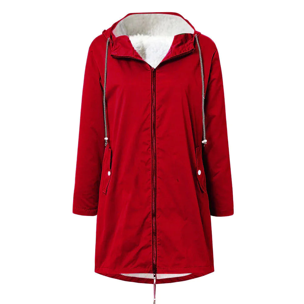 Veste polaire imperméable Femme Chaude et Confortable Automne Hiver
