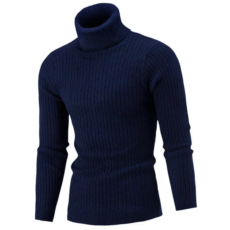 Pull col roulé homme Chaud Confortable