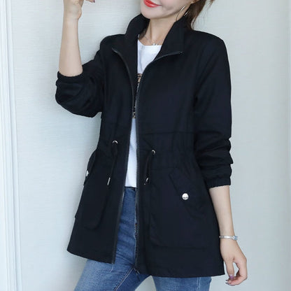 Veste mi-saison col montant pour femme