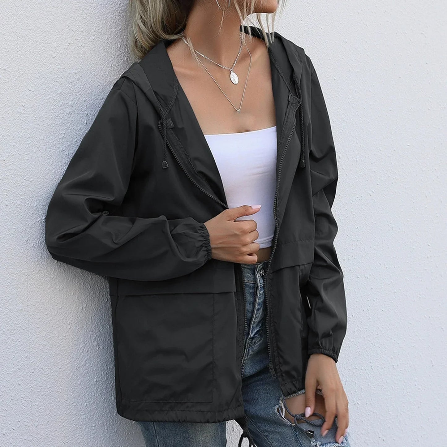 Veste d'été imperméable Capuche Sportive