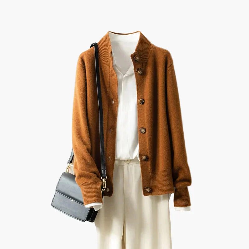 Stilvolle Strickjacke Büro Chic - IdealeKleiden