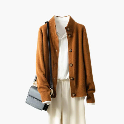 Stilvolle Strickjacke Büro Chic - IdealeKleiden