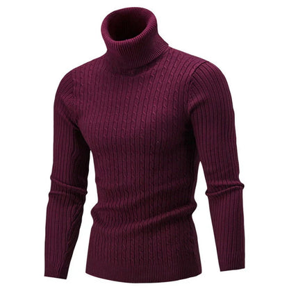 Pull col roulé homme Chaud Confortable