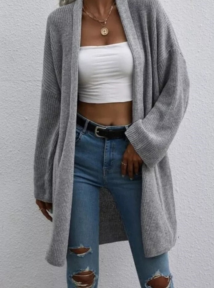 Gilet d'hiver chaud long doux pour femme