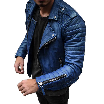Blouson en cuir tendance, élégant et exclusif