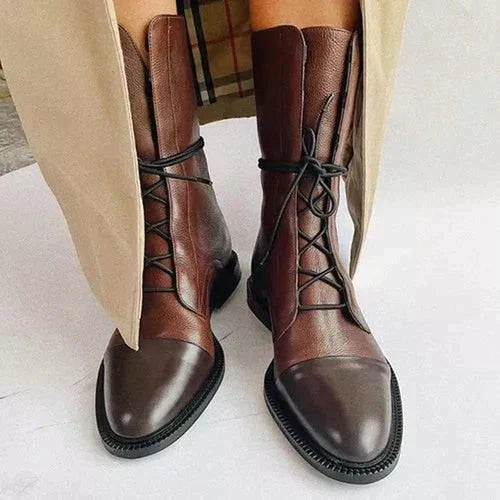 Stilvolle Stiefel mit Absatz Vintage Design - IdealeKleiden
