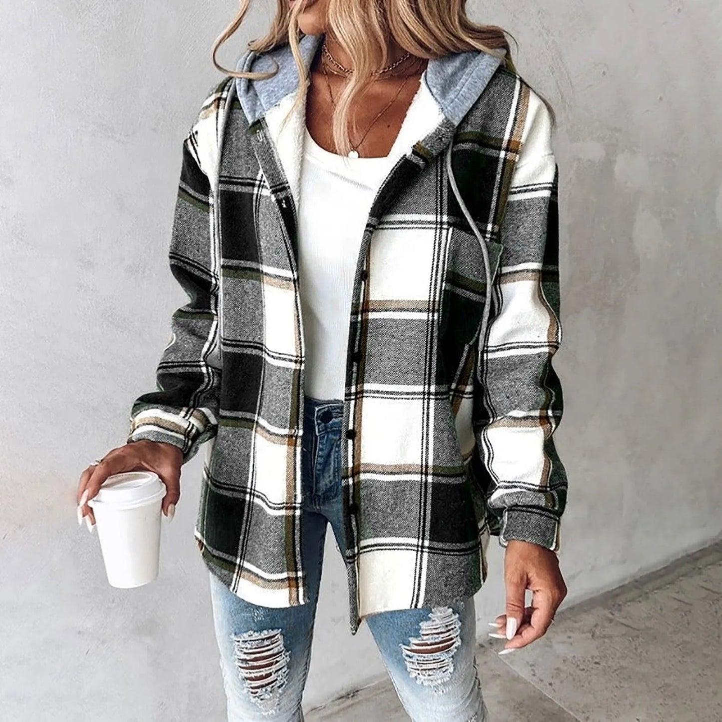 Veste d'automne élégante en laine pour femme