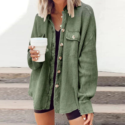 Gilet Femme Décontracté Nervuré
