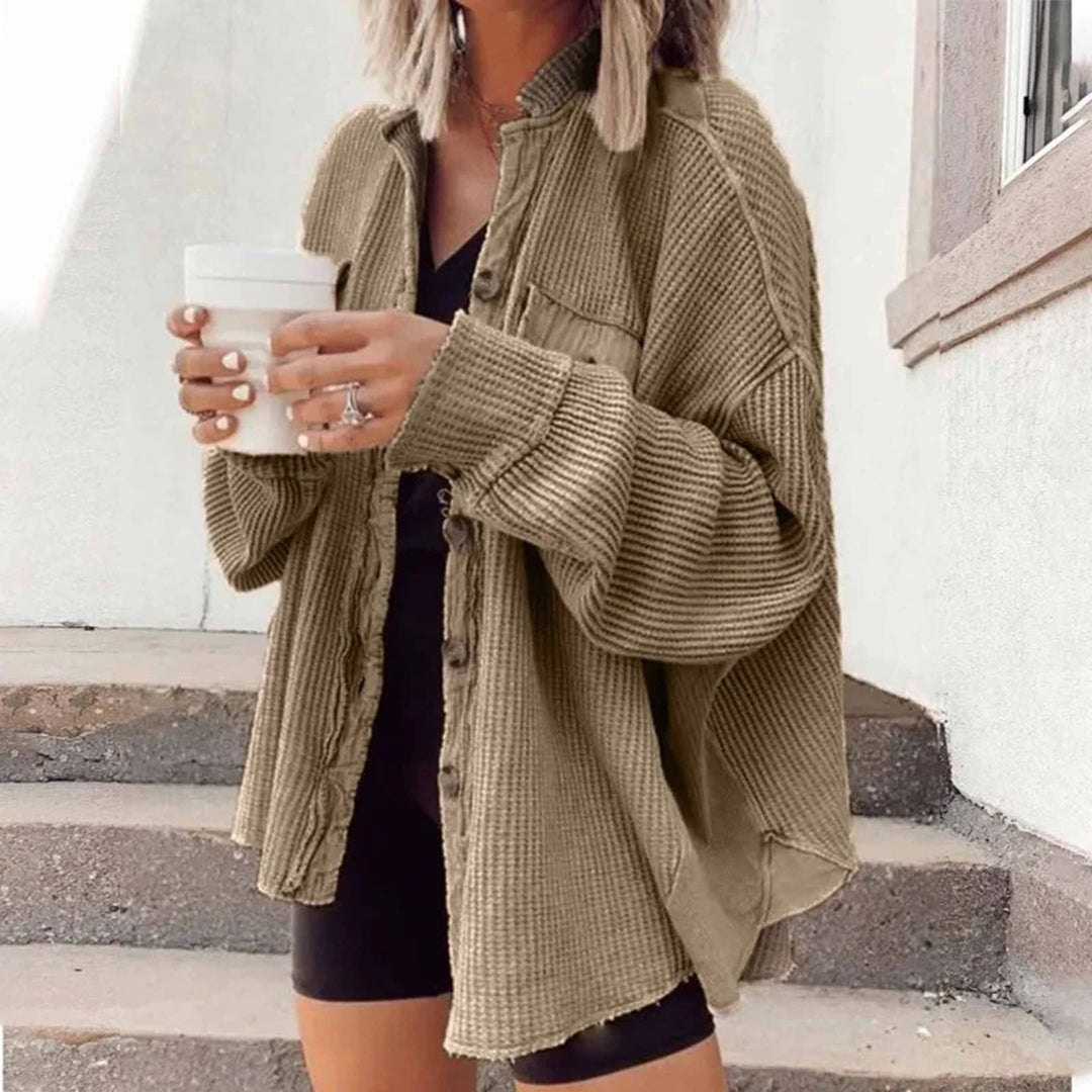Gilet Femme Décontracté Nervuré