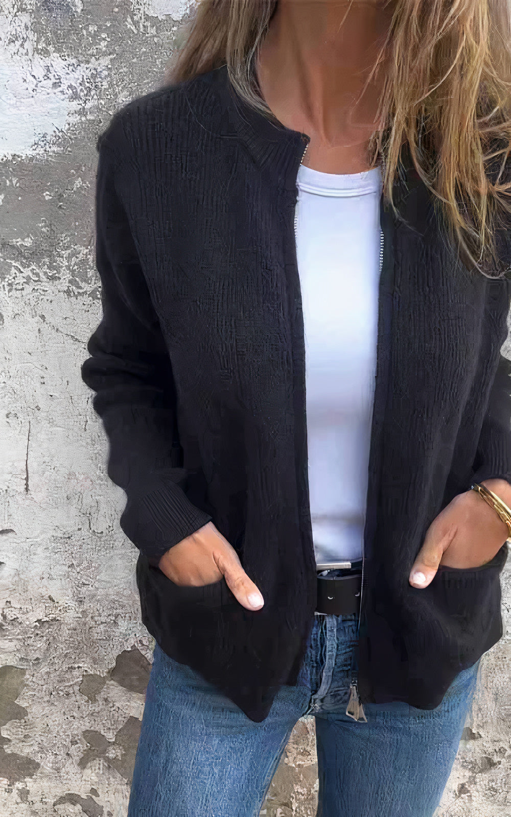 Gilet zippé moderne pour femme