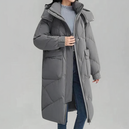 Parka long élégant en duvet pour femme