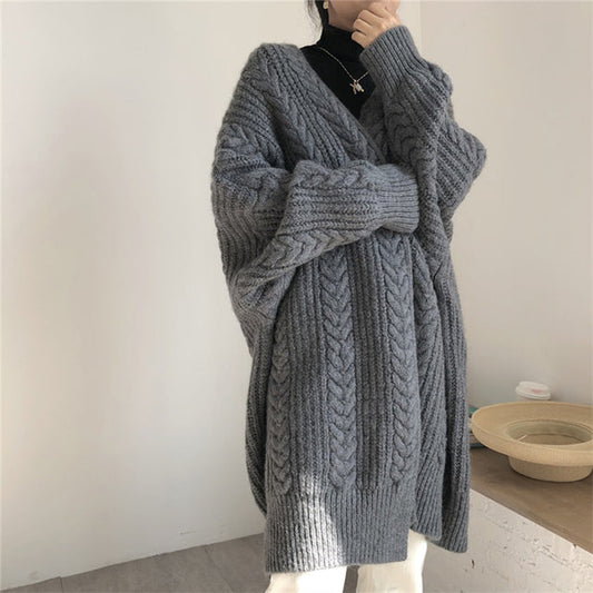 Gemütliche Strickjacke Bequem Warm - IdealeKleiden