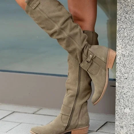 Bottes élégantes en cuir pour femme Qualité supérieure
