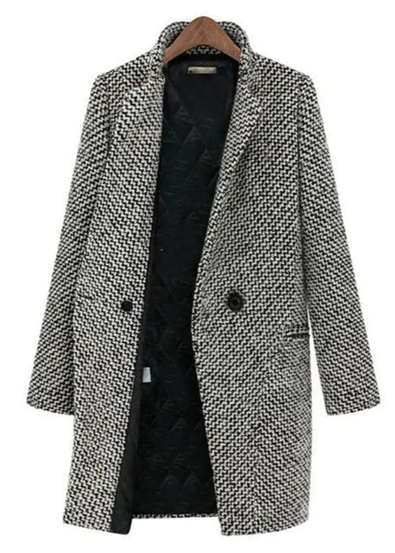 Longue veste en laine élégante pour femme