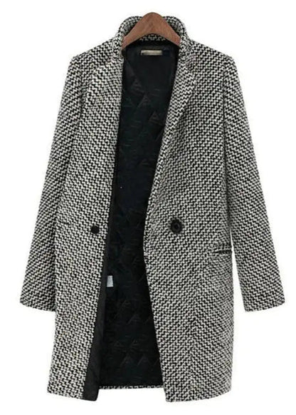 Longue veste en laine élégante pour femme
