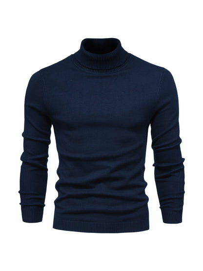Pull col roulé homme en laine mérinos moderne et chaud