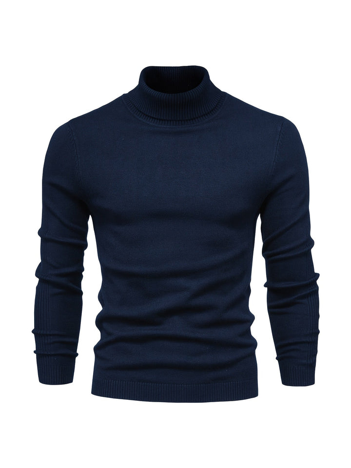 Pull col roulé homme en laine mérinos moderne et chaud