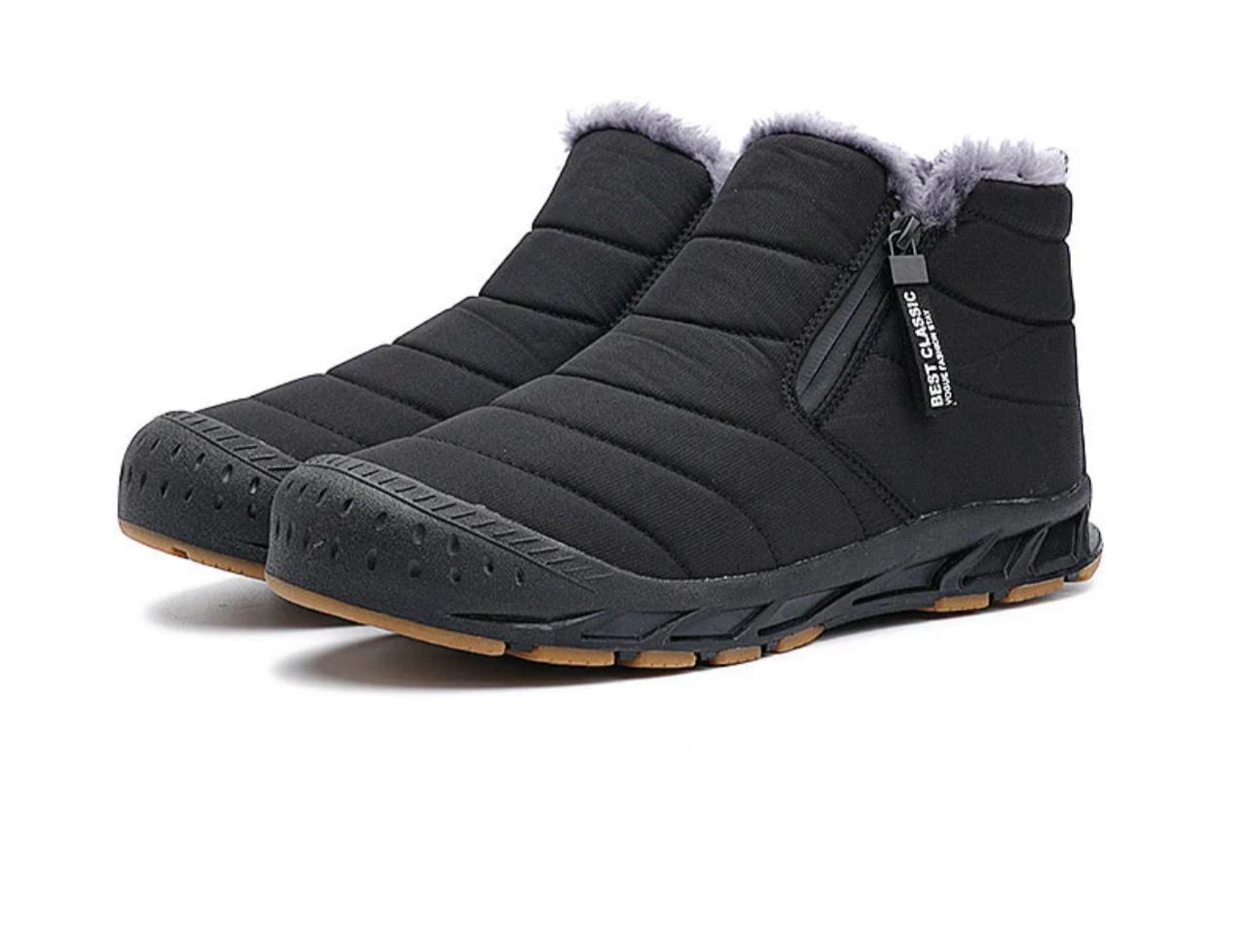 Manteau d'hiver chaud en fausse fourrure pour femmes, doublé avec des bottes de neige imperméables