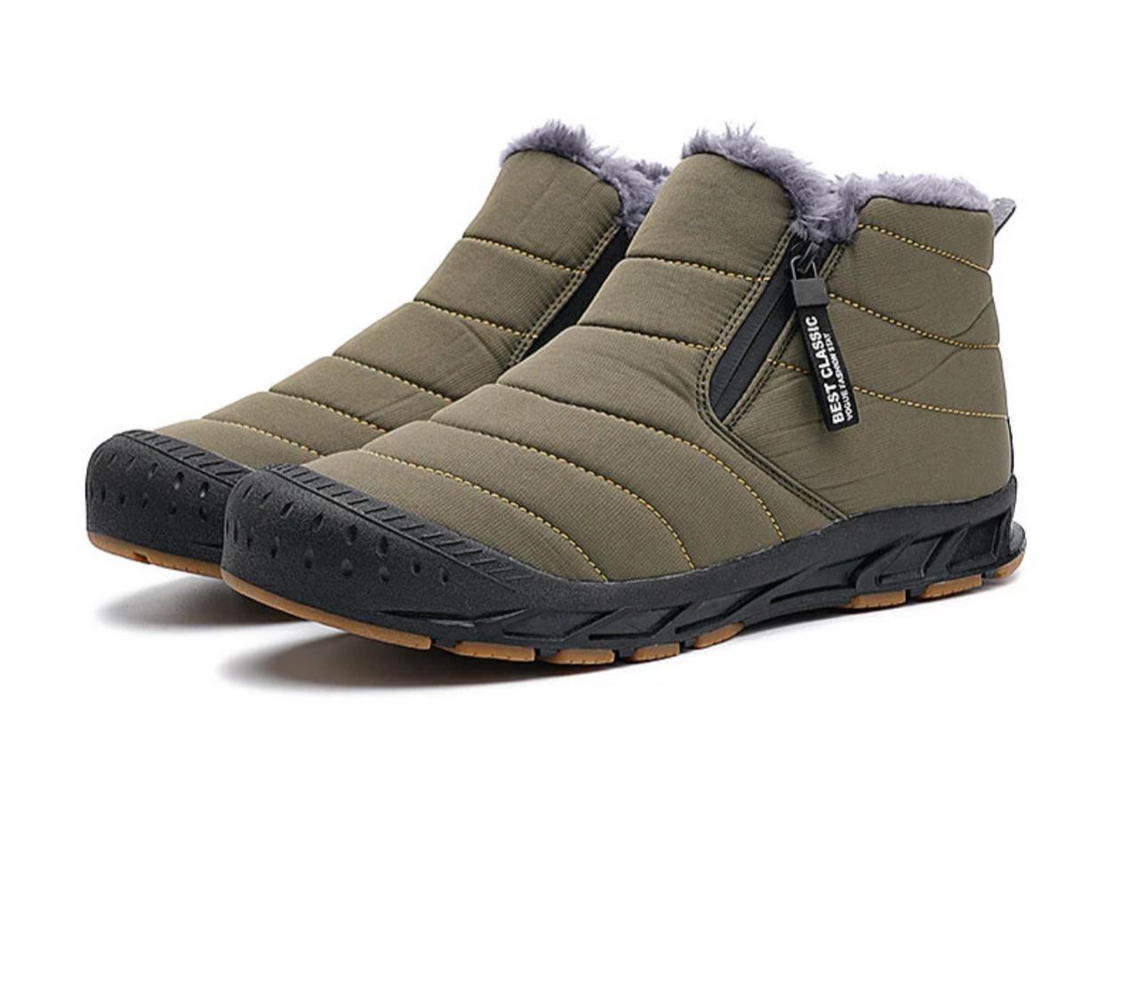 Manteau d'hiver chaud en fausse fourrure pour femmes, doublé avec des bottes de neige imperméables