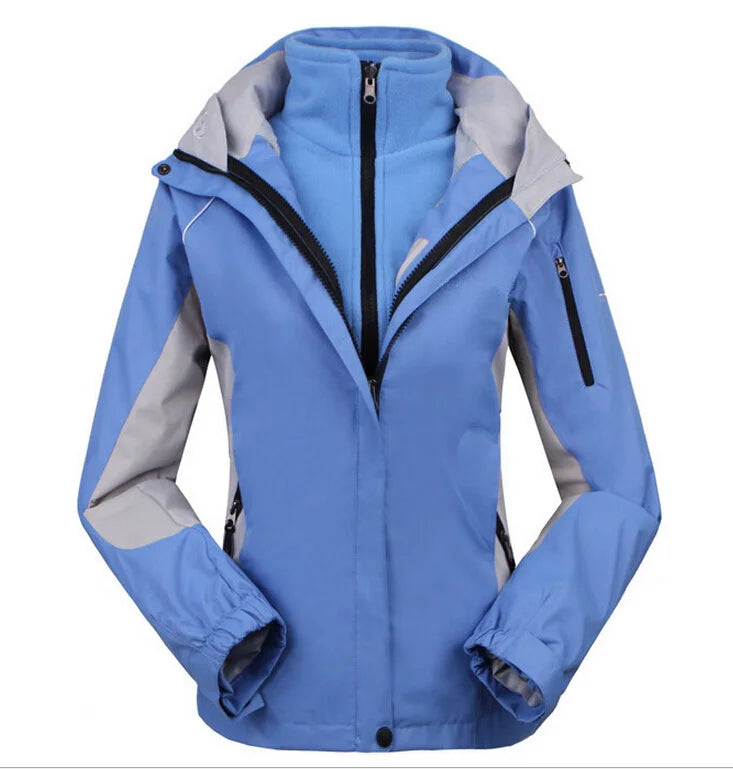 Veste outdoor femme imperméable coupe-vent noire
