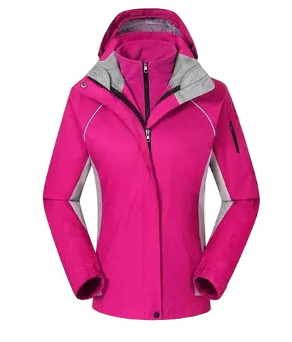 Veste outdoor femme imperméable coupe-vent noire
