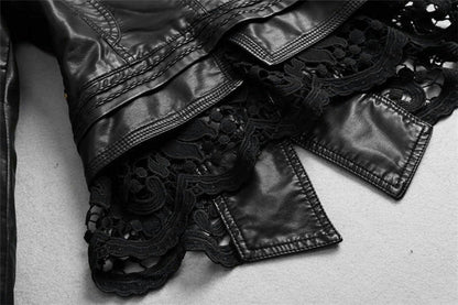 Lederjacke Bikerstyle Frauen - IdealeKleiden
