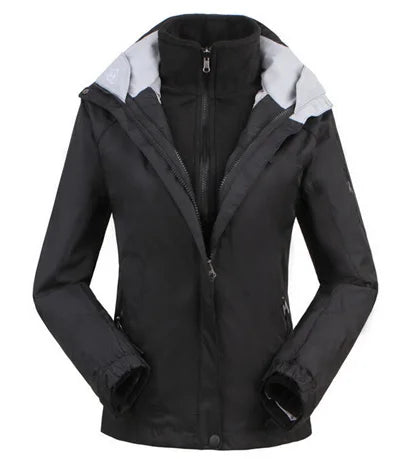 Veste outdoor femme imperméable coupe-vent noire