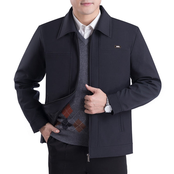 Herrenjacke Elegant Reverskragen Modern - IdealeKleiden